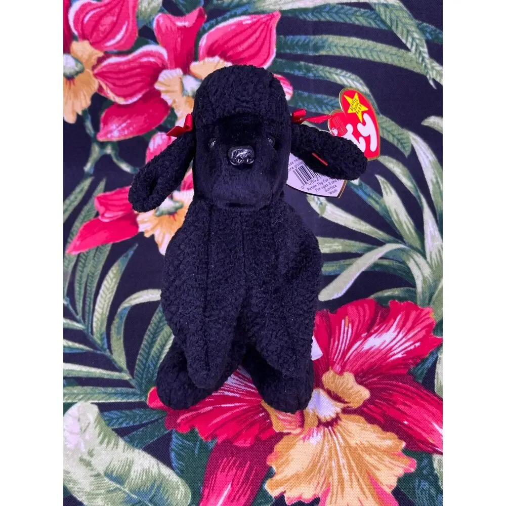 Vintage 1997 TY Black Poodle Dog GIGI Beanie Baby
